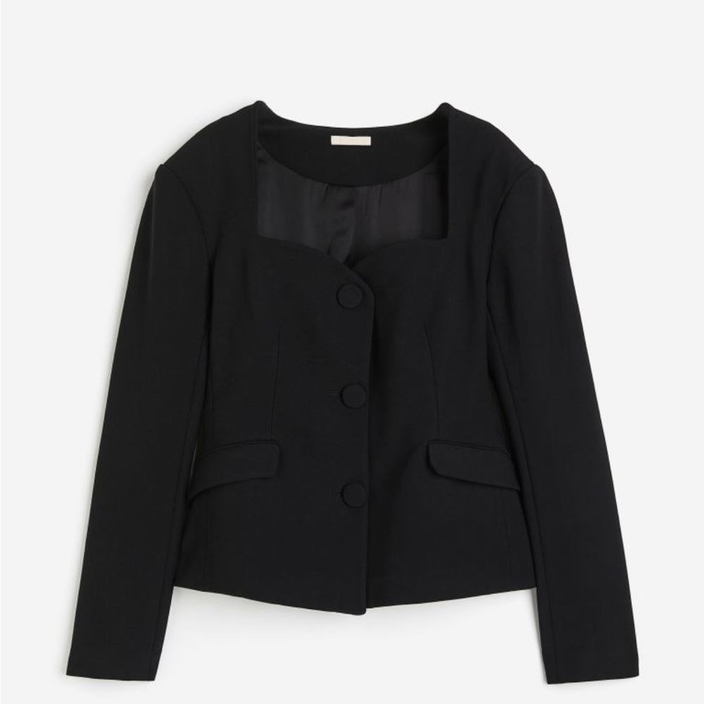 H&M sweetheart neckline blazer
